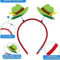 2022 New German Oktoberfest Decoration Headband Festival Party Photo Props Beer Headband Head Buckle