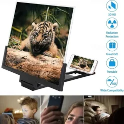 2023 New 14Inch /7.5Inch Mobile Phone Screen Magnifier Flat Screen 3D HD Radiation Protection Magnifying Glass Mobile Phone Holder