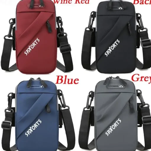 2023 New Multi Functional 3 IN 1 Outdoor Sports Fitness Running Mountaineering Mobile Phone Bag Travel Small Bag Cross Body Waist Hanging Arm Bag Single Shoulder Bag