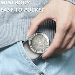 2023 New Powerful Storm Shaver for Men Mini Portable Electric Travel Shaver Rechargeable Wet and Dry Use Face Beard Razor