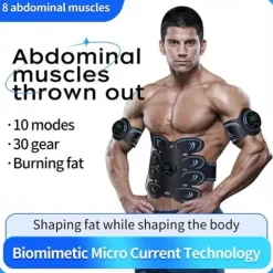 2023 New Upgrade Electric Abdominal Muscle Stimulator Slimming Massage Unisex Trainer Ems Exercise Body Training Fitness Equipment