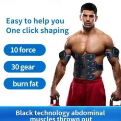 2023 New Upgrade Electric Abdominal Muscle Stimulator Slimming Massage Unisex Trainer Ems Exercise Body Training Fitness Equipment