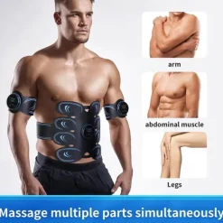 2023 New Upgrade Electric Abdominal Muscle Stimulator Slimming Massage Unisex Trainer Ems Exercise Body Training Fitness Equipment