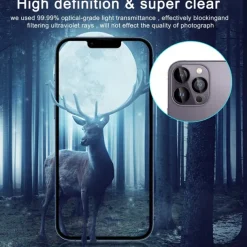 3 Pack Camera Lens Protector For Apple iPhone 16 iPhone 15 Pro Max Plus iPhone 14 Pro Max iPhone 13 iPhone 12 Tempered Glass 9H Hardness High Definition Scratch Proof