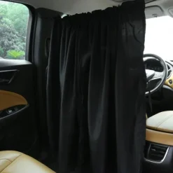 2 Pack Car Divider Curtain Blackout, Car Privacy Curtains Dividers, Detachable Car Screens Sun Shades for Car & Van Travel Camping to Protect Sleep