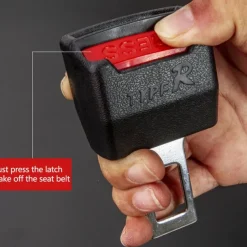 2 Pack Car Seat Belt Clip Extension Plug Seat Belt Extenders for Cars Universal Black Car Safety Seat Lock Buckle Seatbelt Clip Extender Automotive Converter Accessories