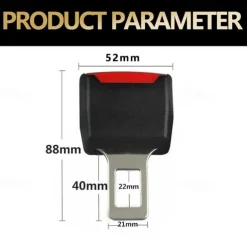 2 Pack Car Seat Belt Clip Extension Plug Seat Belt Extenders for Cars Universal Black Car Safety Seat Lock Buckle Seatbelt Clip Extender Automotive Converter Accessories