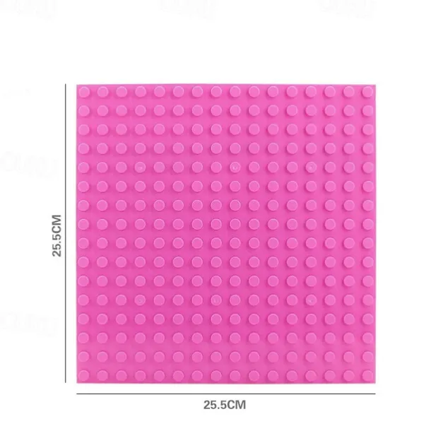 4 Pack Classic Baseplates Building Plates for Building Bricks Compatible with All Major Brands and Activity Table-Baseplate 10 x 10 Age 3 and up Multicolored