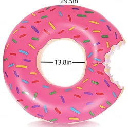 2 PACK Donut Pool Floats Donut Pool Floatie Donut Tube Pool Doughnut Pool Float Donut Inflatables Doughnut Inner Tube Doughnut Pool Floatie Donut Pool Ring Donut Swimming Ring for Beach Pool