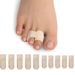 8 Pack Hammer Toe Corrector Toe Splint For Broken Toes Brace Orthopedic Separator Cushioned Bandages Heal Wrap Toe Straighteners for Crooked Toes