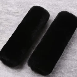 2 Pack Imitation Sheepskin Seat Belt Pads, Soft Shoulder and Neck Cushion, Imitation Wool, Car Interior Accessory
