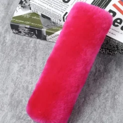 2 Pack Imitation Sheepskin Seat Belt Pads, Soft Shoulder and Neck Cushion, Imitation Wool, Car Interior Accessory