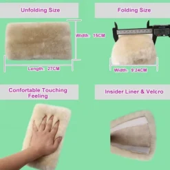 2 Pack Imitation Sheepskin Seat Belt Pads, Soft Shoulder and Neck Cushion, Imitation Wool, Car Interior Accessory