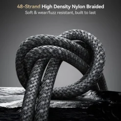 1 Pack Joyroom Multi Charging Cable 60W 3.9ft USB C to USB C / Lightning USB A to USB C / Lightning 3 A Fast Charging Nylon Braided For Macbook iPad Samsung Phone Accessory