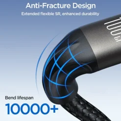 1 Pack Joyroom USB C Cable 30W 3.9ft USB C to USB C 3 A Fast Charging Nylon Braided For Samsung Xiaomi Huawei Phone Accessory