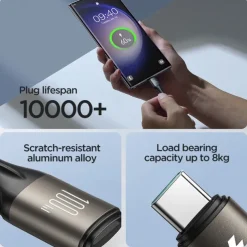 1 Pack Joyroom USB C Cable 30W 3.9ft USB C to USB C 3 A Fast Charging Nylon Braided For Samsung Xiaomi Huawei Phone Accessory