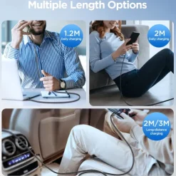 1 Pack Joyroom USB C Cable 30W 3.9ft USB C to USB C 3 A Fast Charging Nylon Braided For Samsung Xiaomi Huawei Phone Accessory