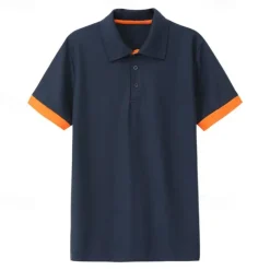 3 Pack Men's Golf T-Shirt Polo Shirt Casual Sports Lapel Short Sleeve Fashion Basic Color 3-Piece Summer Regular Fit Gray Black Navy Blue Blue Wine White Polo Shirt