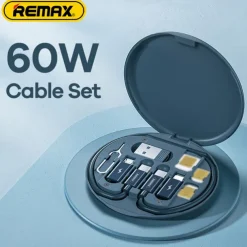 1 Pack Remax USB Adapter Cable Conversion Storage Box Multi-Type Charging Line Convertor Lightning Type C Micro Data Transfer Tool Contains Sim Card Slot Tray Eject Pin Use as Phone Holder