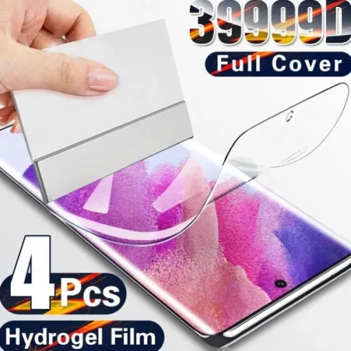[4 Pack] Screen Protector For Samsung S25 Ultra S25 Ultra Plus S24 Ultra Plus S23 S22 S21 S20 Plus Ultra S10 TPU Hydrogel 9H Hardness Self-healing Anti-Fingerprint High Definition Explosion Proof