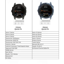 [4 Pack] Silicone Watch Bands for Garmin Fenix 6 – Quick Release Replacement Sport Strap with Secure Clasp, Soft & Durable Wristband