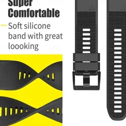 [4 Pack] Silicone Watch Bands for Garmin Fenix 6 – Quick Release Replacement Sport Strap with Secure Clasp, Soft & Durable Wristband