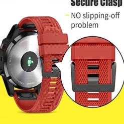 [4 Pack] Silicone Watch Bands for Garmin Fenix 6 – Quick Release Replacement Sport Strap with Secure Clasp, Soft & Durable Wristband