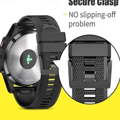 [4 Pack] Silicone Watch Bands for Garmin Fenix 6 – Quick Release Replacement Sport Strap with Secure Clasp, Soft & Durable Wristband