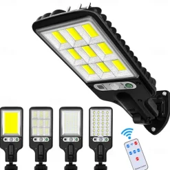 2 Pack Solar Flood Lights Street Lights Outdoor Motion Sensor LED Wall Lights Flood Lights Remote Control Solar Street Lamp Waterproof Induction Garden Lamp Wall Lamp Garden Lamp