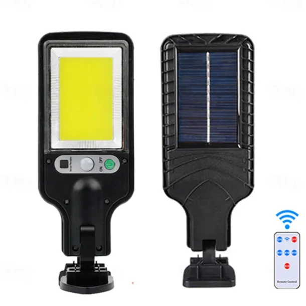 2 Pack Solar Flood Lights Street Lights Outdoor Motion Sensor LED Wall Lights Flood Lights Remote Control Solar Street Lamp Waterproof Induction Garden Lamp Wall Lamp Garden Lamp