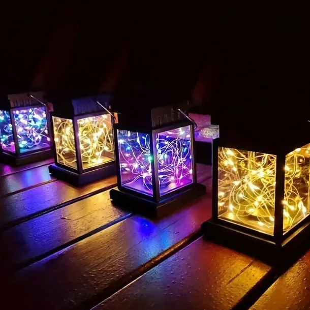 1 Pack Solar Lantern Lights - Pathway Outdoor Decoration, Waterproof Yard Garden Hanging Lights