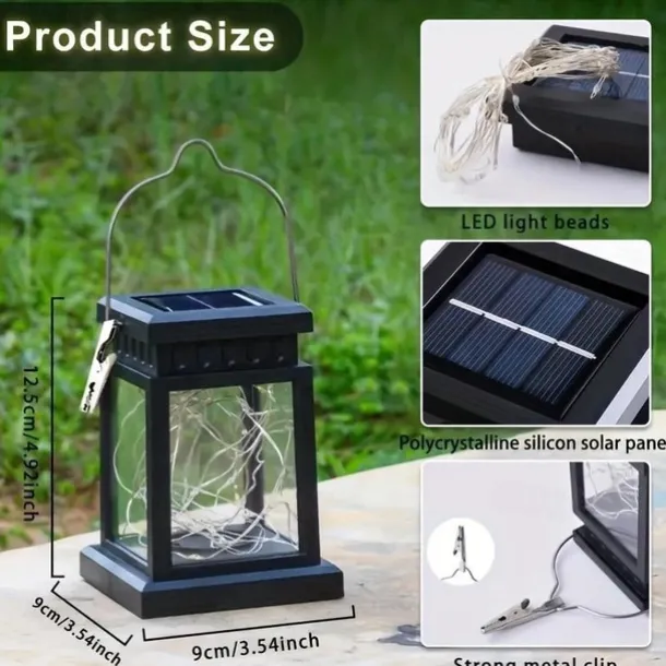 1 Pack Solar Lantern Lights - Pathway Outdoor Decoration, Waterproof Yard Garden Hanging Lights