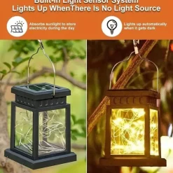 1 Pack Solar Lantern Lights - Pathway Outdoor Decoration, Waterproof Yard Garden Hanging Lights