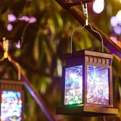 1 Pack Solar Lantern Lights - Pathway Outdoor Decoration, Waterproof Yard Garden Hanging Lights