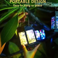 1 Pack Solar Lantern Lights - Pathway Outdoor Decoration, Waterproof Yard Garden Hanging Lights
