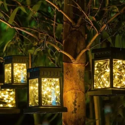 1 Pack Solar Lantern Lights - Pathway Outdoor Decoration, Waterproof Yard Garden Hanging Lights