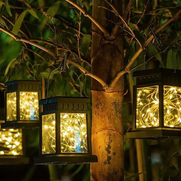 1 Pack Solar Lantern Lights - Pathway Outdoor Decoration, Waterproof Yard Garden Hanging Lights