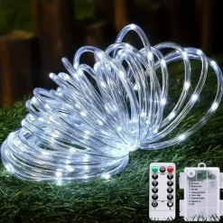 1 Pack Timing Function String Light, Adjustable Brightness Light String, Tube Sleeve Light, Indoor and Outdoor Decorative Lights, Holiday Christmas Decorative Lights, Waterproof 3AA