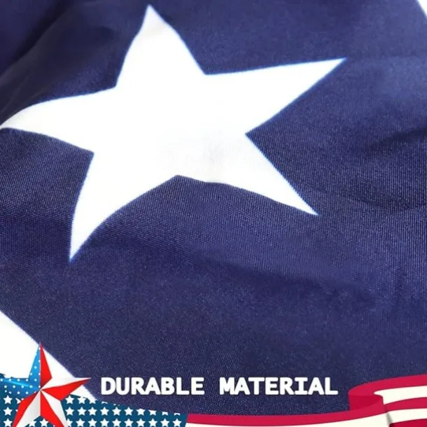 2 Pack USA Patriotic Pleated Fan Flags 3x6 Feet 4th of July Independence Day Large American Flags Bunting Patriotic Stars Stripes Pleated Fan USA Flag Banners Red White Blue Decorations