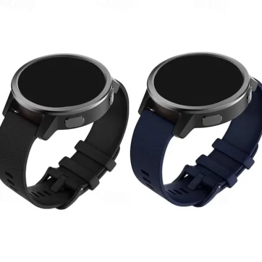 2 Pack Watch Band for Garmin Forerunner 265 255 Music Venu 3 2 Vivoactive 4 22mm Soft Silicone Replacement Strap 22mm Sport Band Wristband