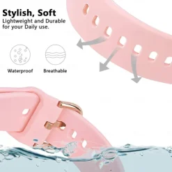 3 Pack Watch Band for Garmin Forerunner 255S / 255S Music Venu 2S Vivoactive 4S Vivomove 3S Soft Silicone Replacement Strap Quick Release 18mm Sport Band Wristband