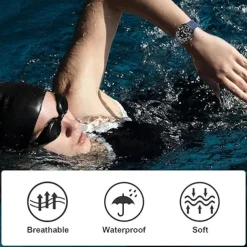 4 Pack Watch Band for Samsung Watch Ultra 47mm Silicone Replacement Strap Adjustable Ocean Band Wristband