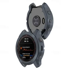 2 Pack Watch Case Compatible with Garmin Fenix 7S / Fenix 7 / Fenix 7X Scratch Resistant Ultra-thin Shockproof Soft TPU Watch Cover