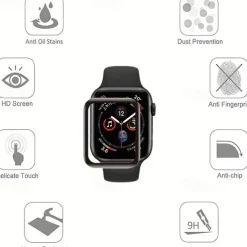 [2 Pack] Watch Screen Protector Compatible with Apple Watch Ultra 49mm Series 8 7 41mm 45mm Series 6 5 4 SE 40mm 44mm Series 3 2 1 38mm 42mm Max Coverage Touch Sensitive Bubble Free Soft Film Watch