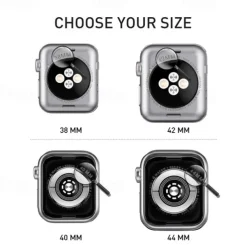3 Pack Waterproof Apple Watch Case For Series 7 / SE / 6/5/4/3/2/1 Apple Watch Screen Protector Full Coverage TPU Cover 38mm 42mm 44mm 40mm 41mm 45mm