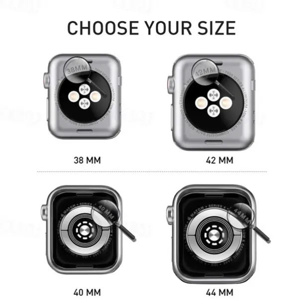 3 Pack Waterproof Apple Watch Case For Series 7 / SE / 6/5/4/3/2/1 Apple Watch Screen Protector Full Coverage TPU Cover 38mm 42mm 44mm 40mm 41mm 45mm