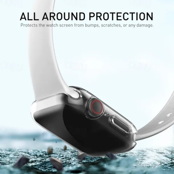 3 Pack Waterproof Apple Watch Case For Series 7 / SE / 6/5/4/3/2/1 Apple Watch Screen Protector Full Coverage TPU Cover 38mm 42mm 44mm 40mm 41mm 45mm