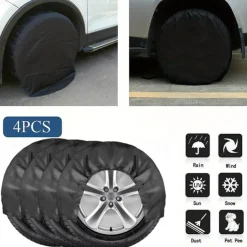 4 Pack Waterproof Tire Covers Protect Your RV Trailer Camper Wheels from Corrosion!
