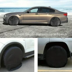 4 Pack Waterproof Tire Covers Protect Your RV Trailer Camper Wheels from Corrosion!
