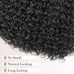 8 Packs 18 inch Curly Crochet Hair for Black Women Water Wave Crochet Hair Curly Braiding Hair GoGo Curl Crochet Hair Ocean Wave Beach Curl Wavy Crochet Hair Extensions